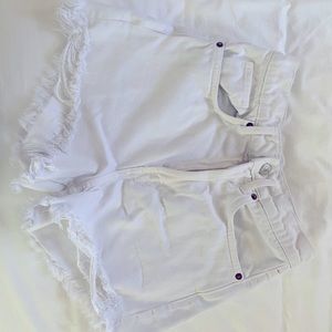 Zara white Jean shorts